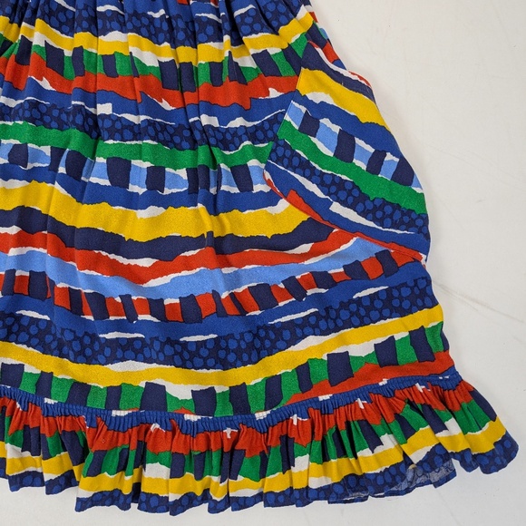 Stella McCartney Striped Dress Halter Pockets Tiered Abstract Pattern Colourful - Picture 6 of 9